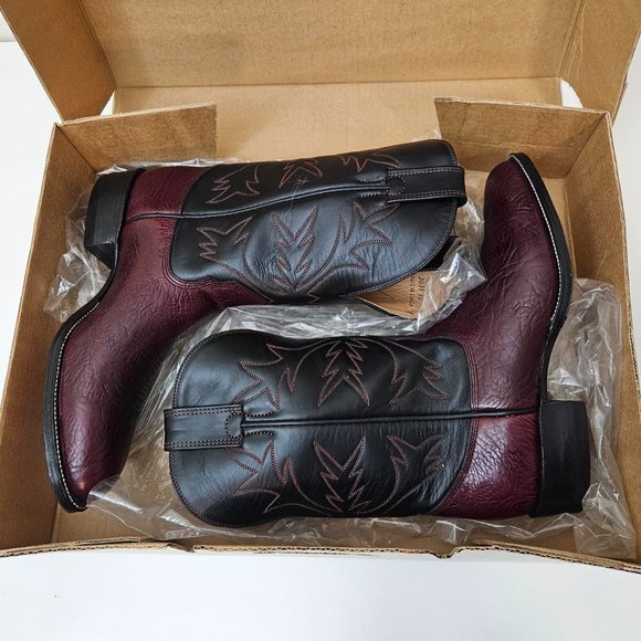 23. Cowboy (girl) Boots Pinto Black Kangaroo. Size 9.5 B. NIB - Picture 2 of 10